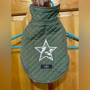 Rebels Green Quilted Dog Jacket